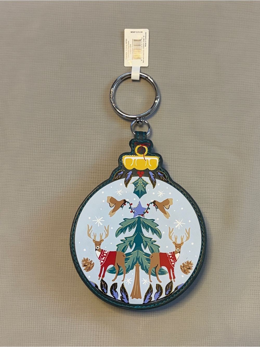 Vera Bradley Merry Mischief Ornament Coin Purse Bag Charm NWT Christmas - Picture 2 of 10